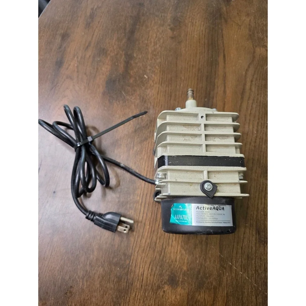 Hydrofarm ActiveAqua AAPA70L Air Pump 60W 70L/Min With Cord